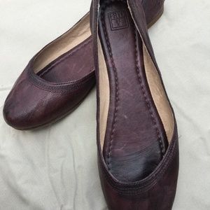 Frye Carson Ballet Flats, Plum, Purple Size 10